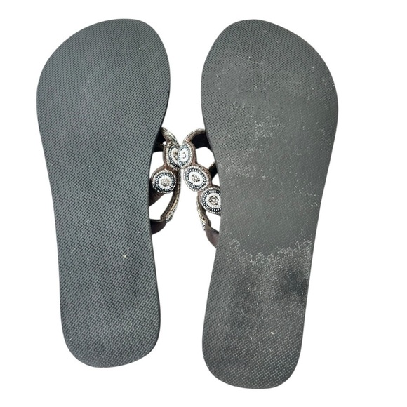 Global Girls Glamour For Good Beaded Sandals Hand Made Size 38 Women’s 7-7.5 VGC - Picture 5 of 6